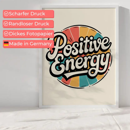 Poster Positive Energy inspirierend und bunt