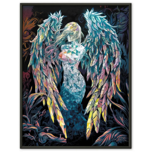 Manga Poster mit Engel und biolumineszierendem Feuermosaik 1