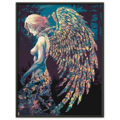 Manga Poster mit einzigartiger Engel-Figur im Wald 1