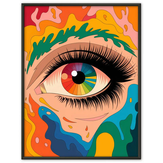 Farbige Poster mit künstlerischem Auge und Mustern 1