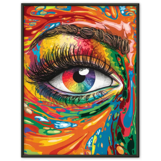 Künstlerisches Poster Auge mit bunten Farben und Mustern 1