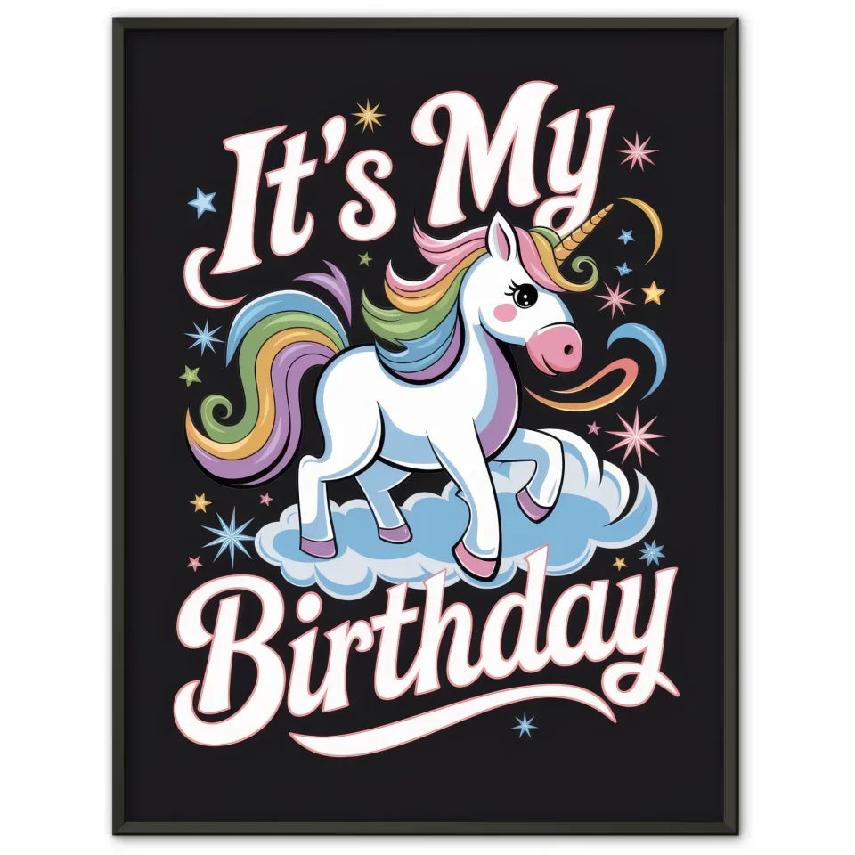 Fröhlicher Poster mit Kaffeetasse und Kissen Cartoon 1