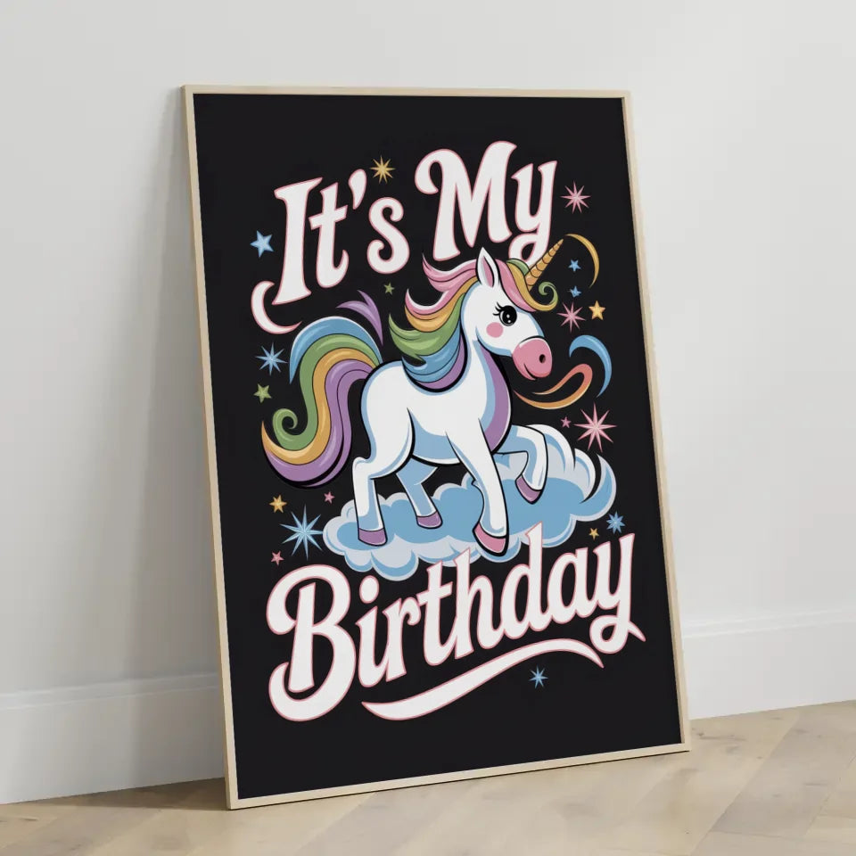 Fröhlicher Poster mit Kaffeetasse und Kissen Cartoon 3