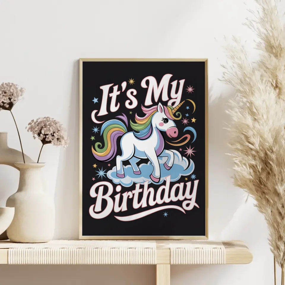 Fröhlicher Poster mit Kaffeetasse und Kissen Cartoon 4