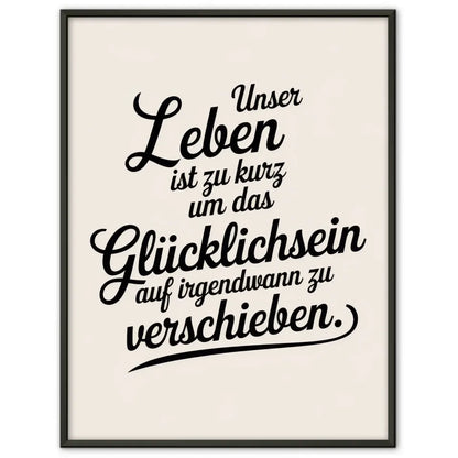 Poster mit elegantem Zitat für glückliches Leben 1