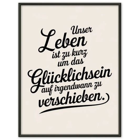 Poster mit elegantem Zitat für glückliches Leben 1