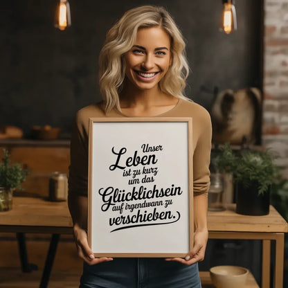 Poster mit elegantem Zitat für glückliches Leben 2