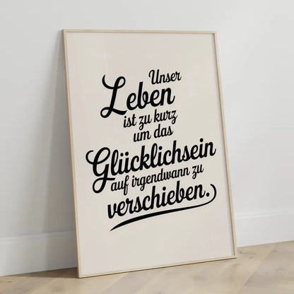 Poster mit elegantem Zitat für glückliches Leben 3