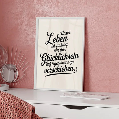 Poster mit elegantem Zitat für glückliches Leben 5