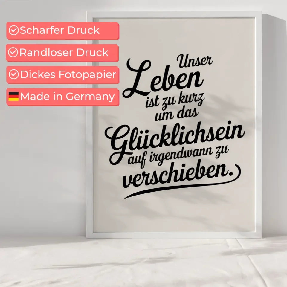 Poster mit elegantem Zitat für glückliches Leben 6