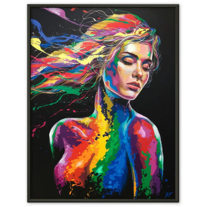 Fantasy Poster mit lebendiger Frauenporträt Kunst 1