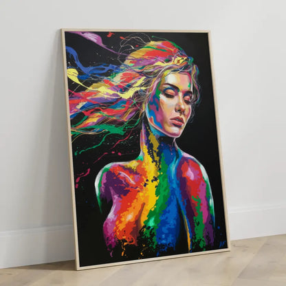 Fantasy Poster mit lebendiger Frauenporträt Kunst 3