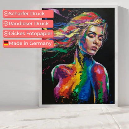 Fantasy Poster mit lebendiger Frauenporträt Kunst 6