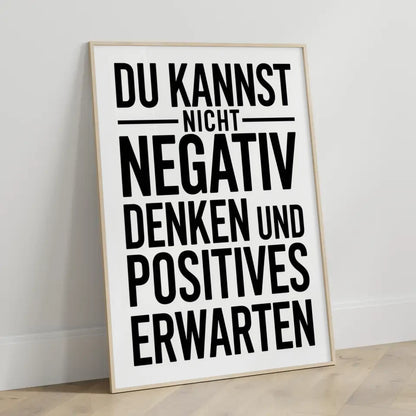 Poster mit positiver Botschaft für dein Zuhause