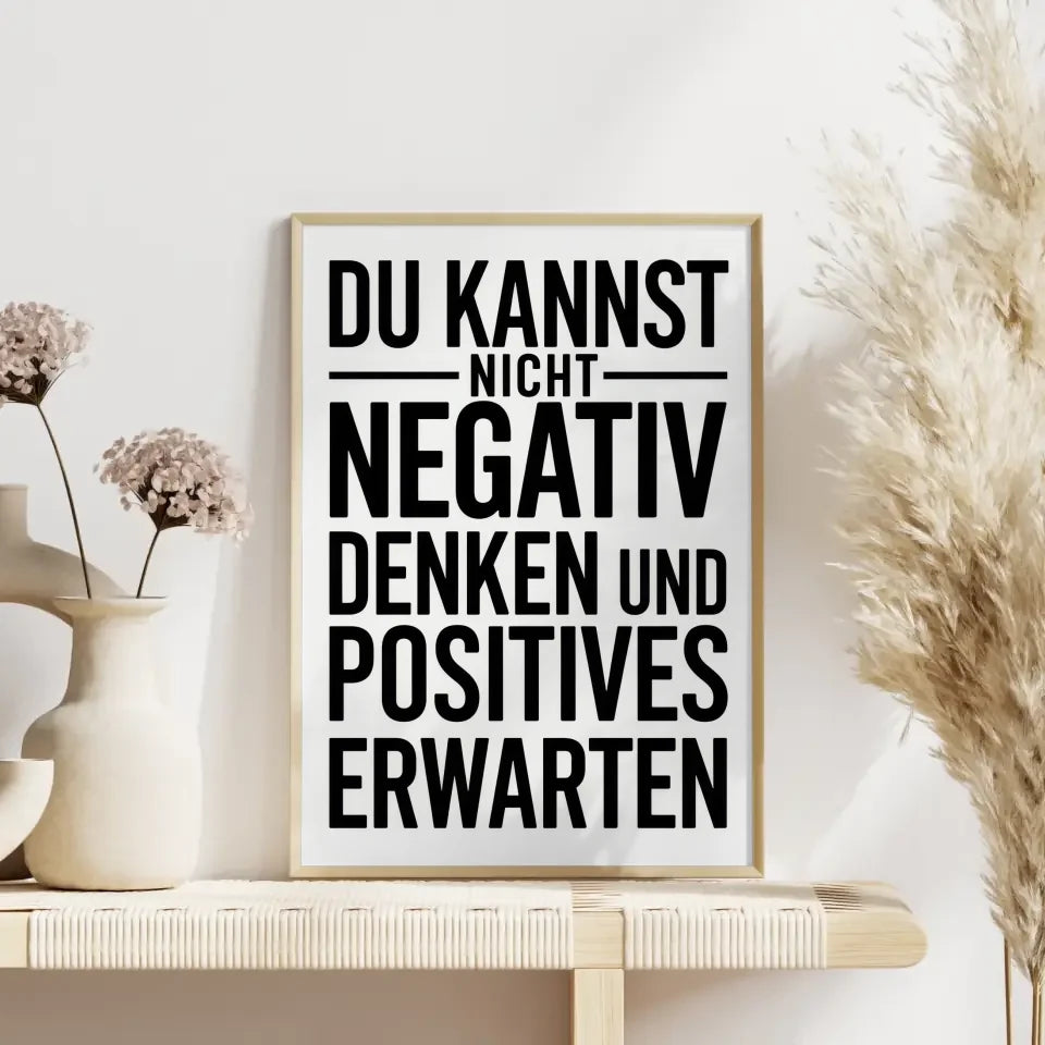 Poster mit positiver Botschaft für dein Zuhause