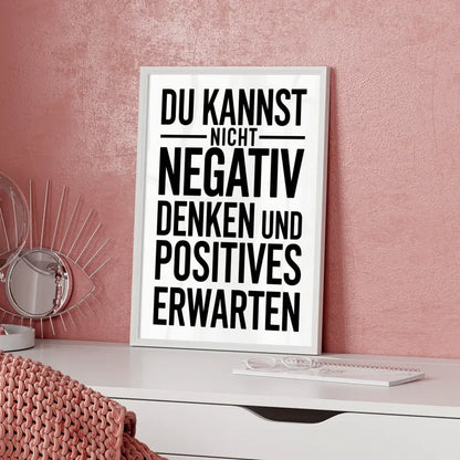 Poster mit positiver Botschaft für dein Zuhause