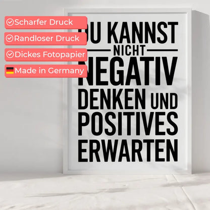 Poster mit positiver Botschaft für dein Zuhause