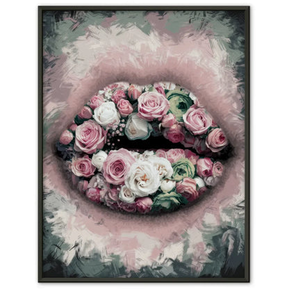 Blumen Lippen Poster mit surrealistischem Design 1