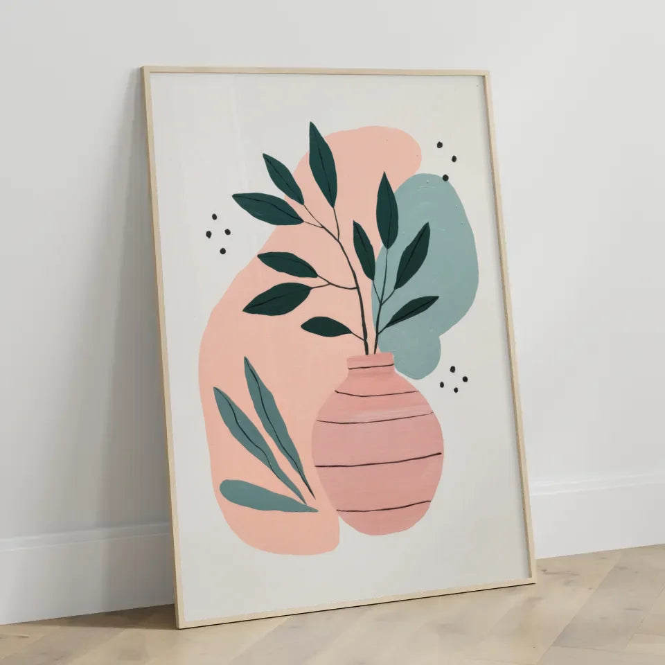 Minimalistisches Poster mit Pflanzenmotiven 51x71 cm 3