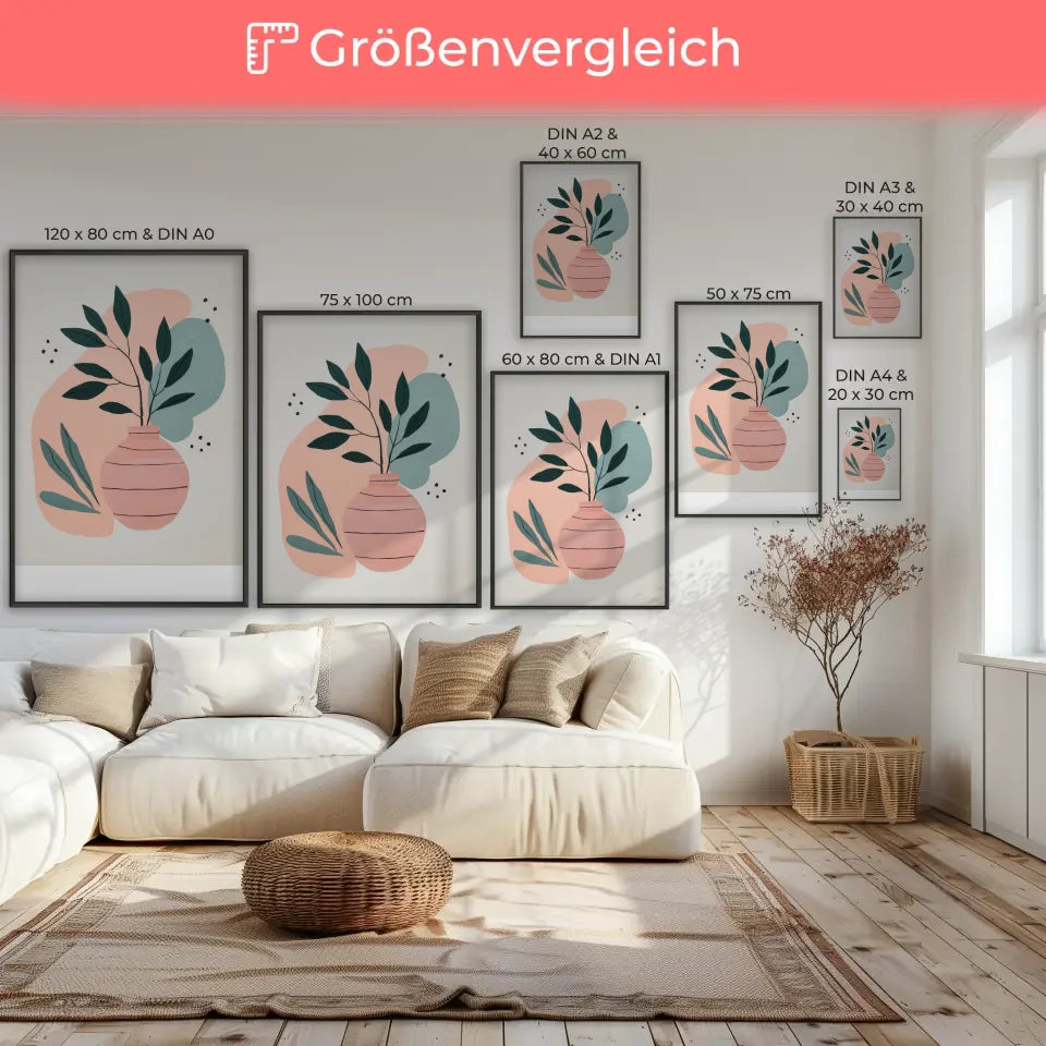 Minimalistisches Poster mit Pflanzenmotiven 51x71 cm 7