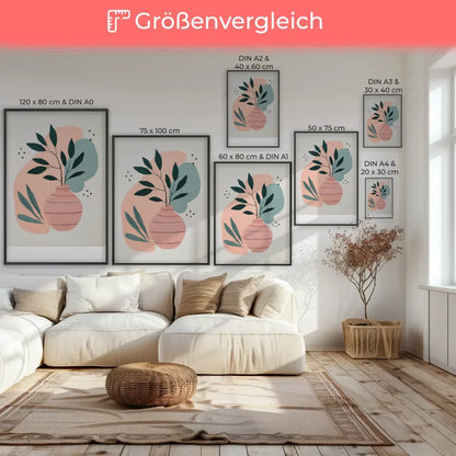 Minimalistisches Poster mit Pflanzenmotiven 51x71 cm 7