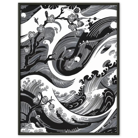 Elegantes Poster mit japanischem Kunstmuster für Harmonie und Ruhe 1