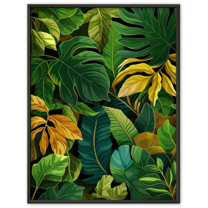 Tropischer Poster mit smaragdgrünen Blättern 1