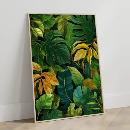 Tropischer Poster mit smaragdgrünen Blättern 3