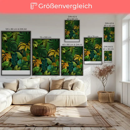 Tropischer Poster mit smaragdgrünen Blättern 7