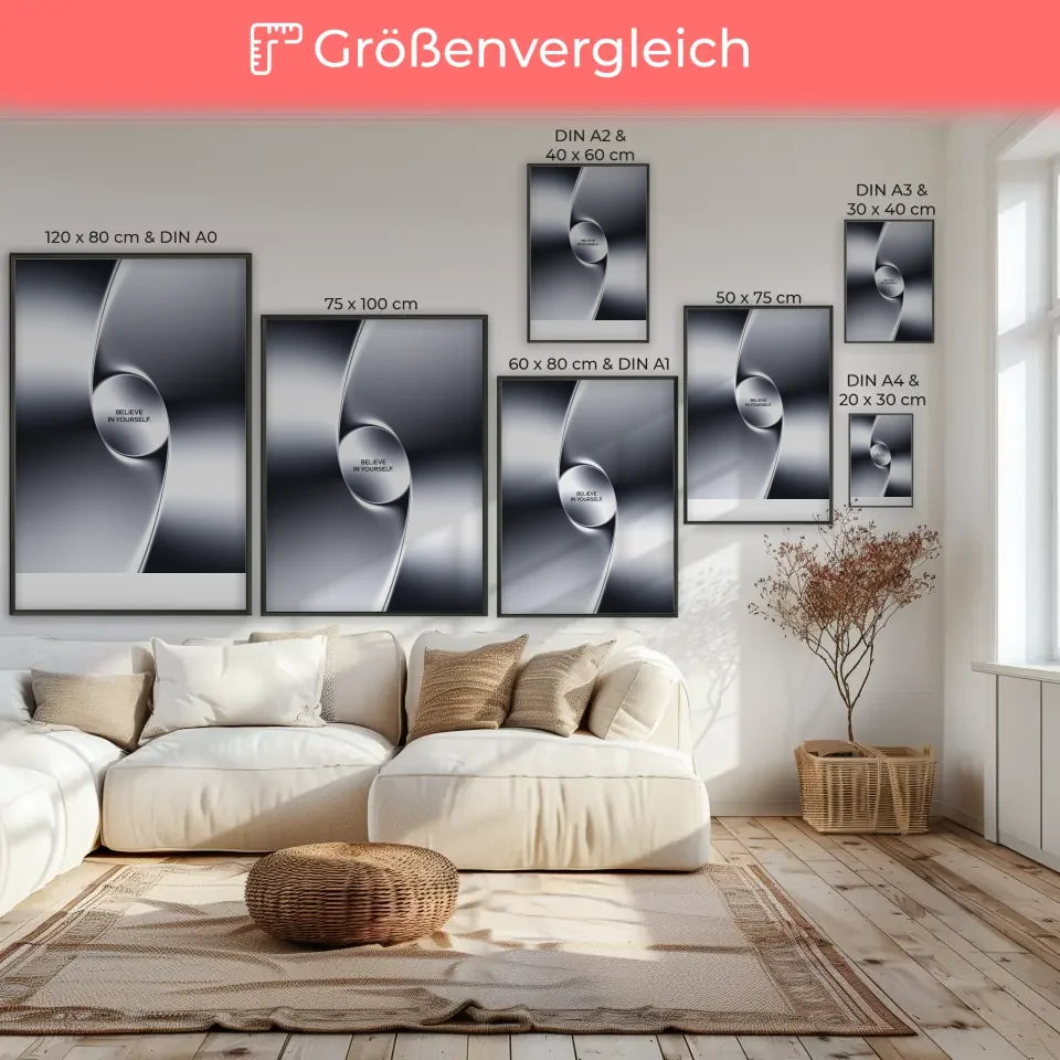 Poster Glaube an dich selbst minimalistisches Design