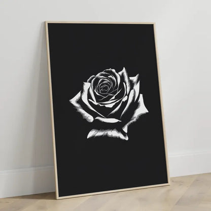 Minimalistische Rose Poster elegante Vektorzeichnung 3