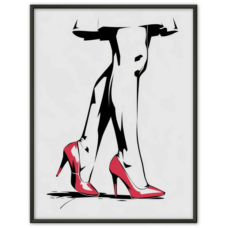 Vintage Poster einer eleganten Frau mit Feder 1950er Jahre 1