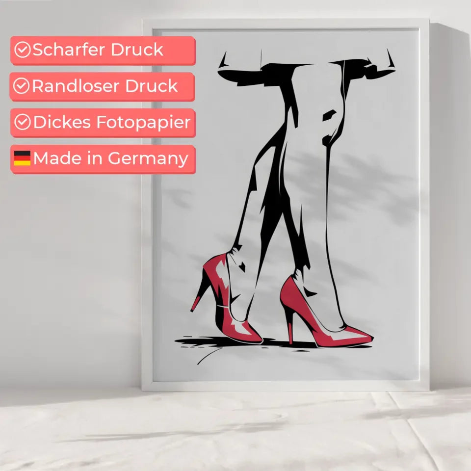 Vintage Poster einer eleganten Frau mit Feder 1950er Jahre 6