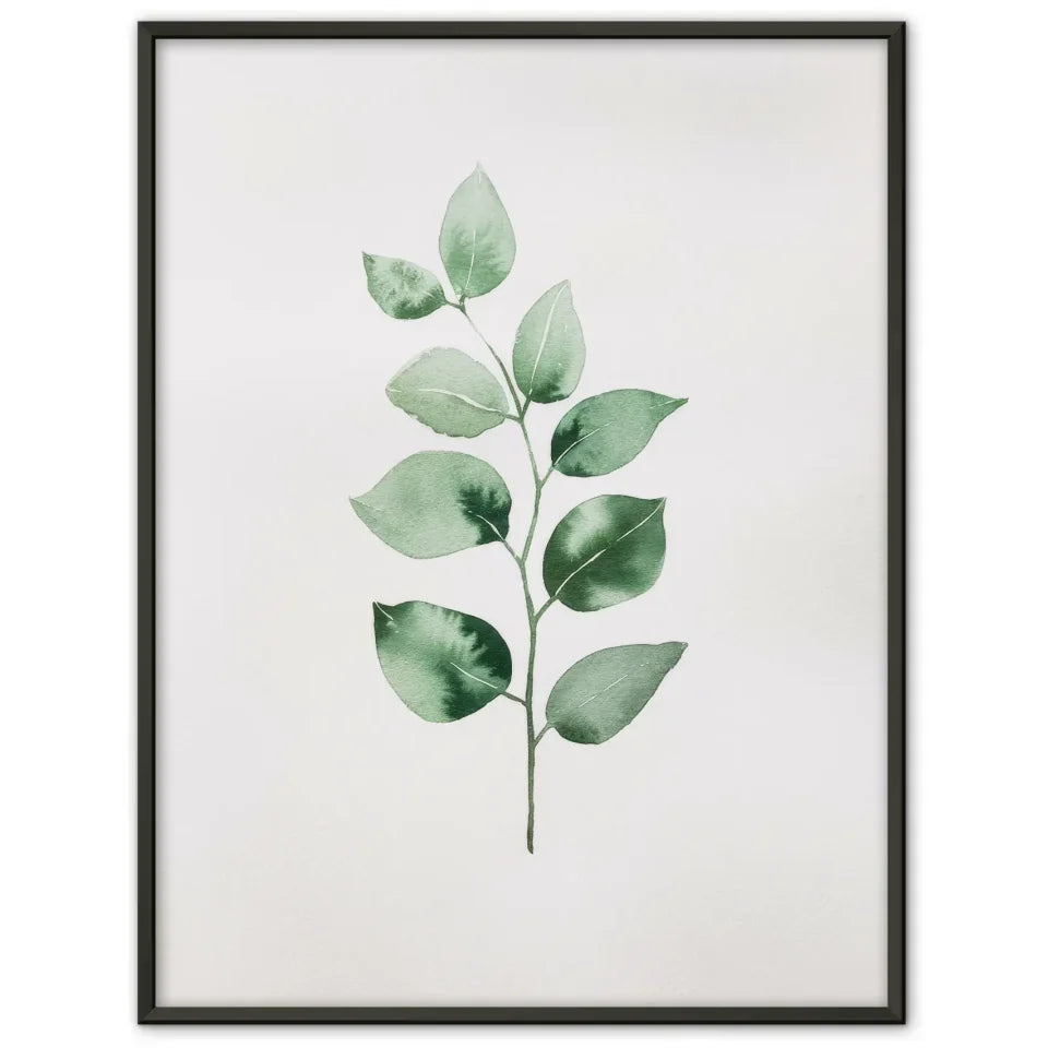 Eukalyptus Poster Aquarellkunst minimalistisches Design 1