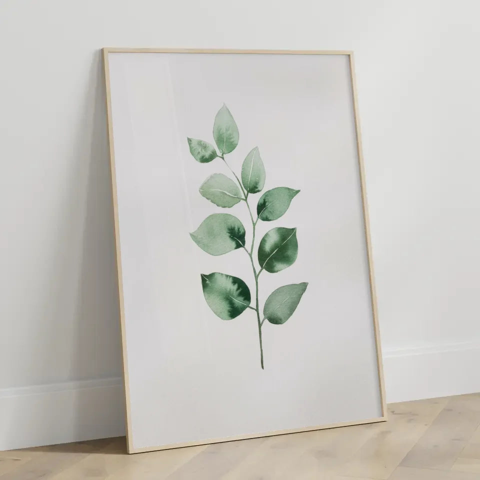 Eukalyptus Poster Aquarellkunst minimalistisches Design 3