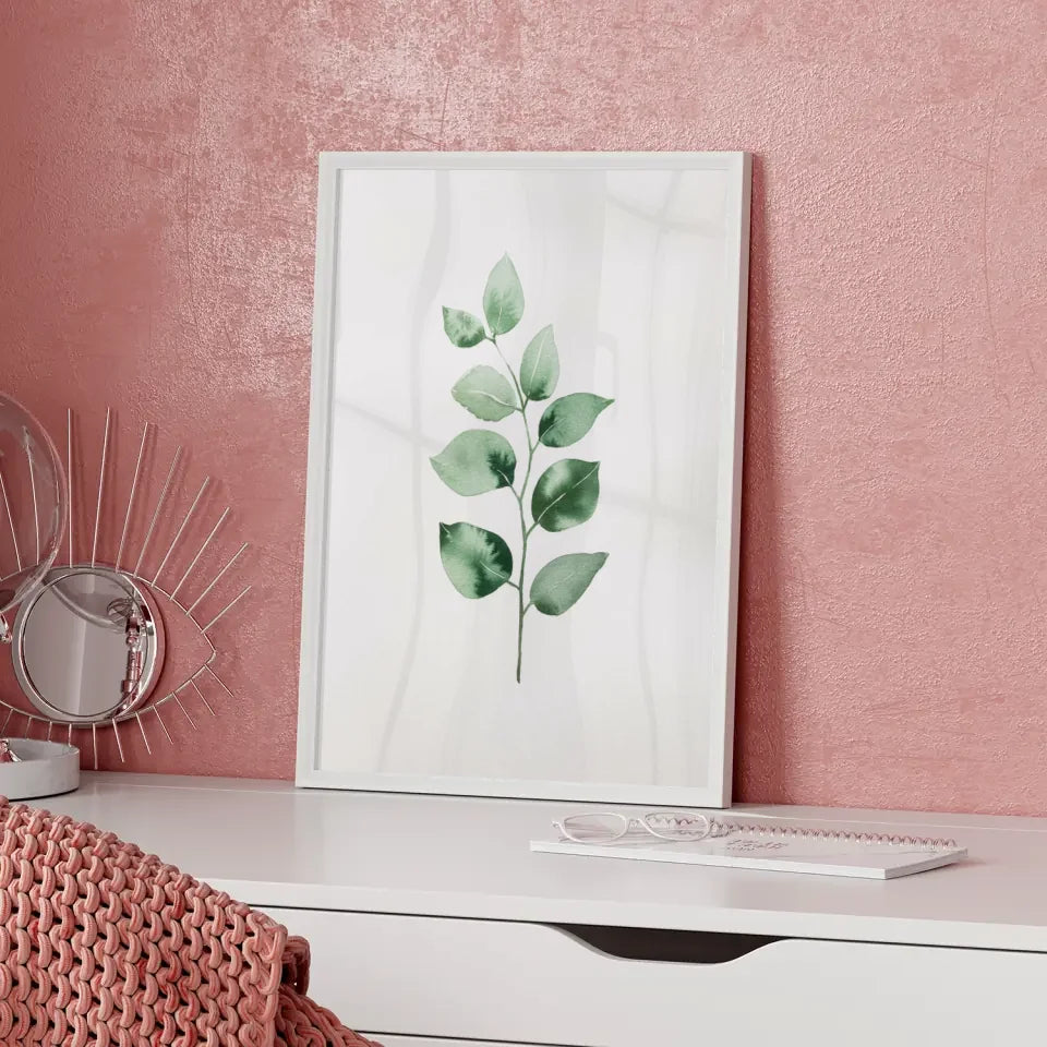 Eukalyptus Poster Aquarellkunst minimalistisches Design 5