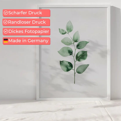 Eukalyptus Poster Aquarellkunst minimalistisches Design 6