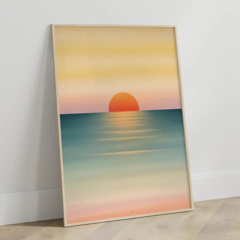 Meereslandschaft Poster im sanften Pastellton 3