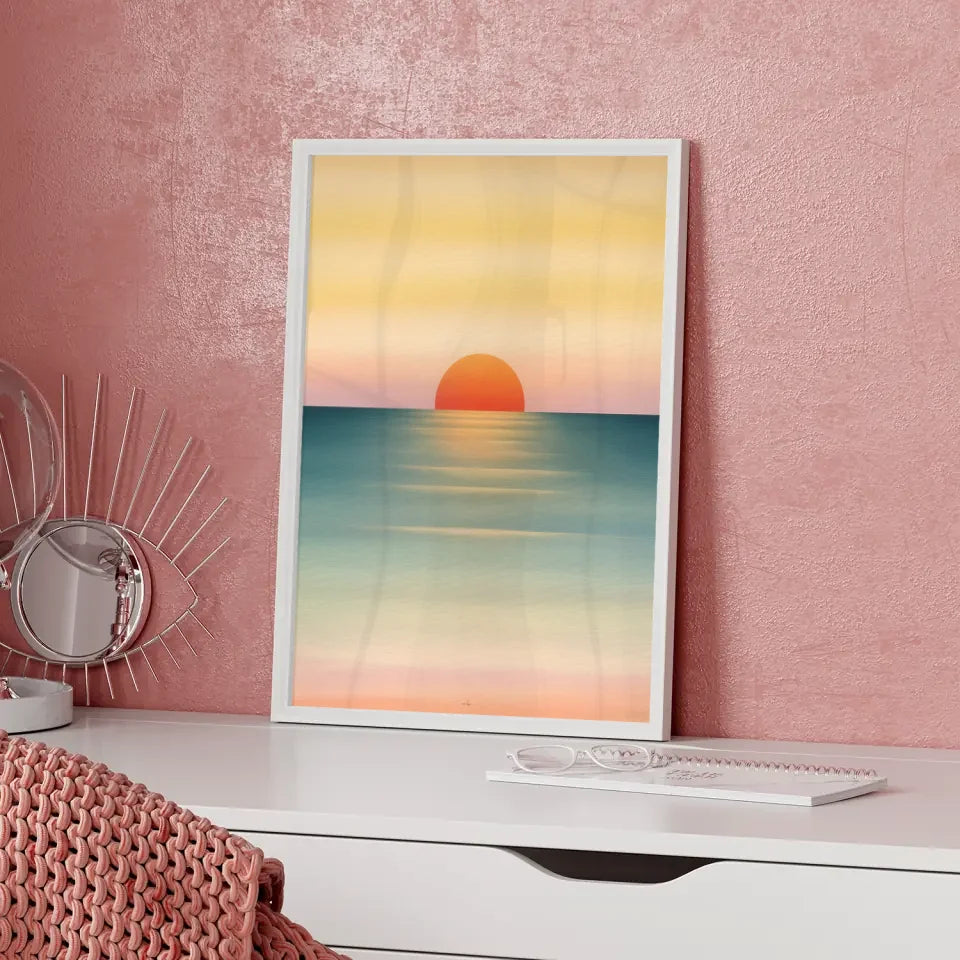 Meereslandschaft Poster im sanften Pastellton 5