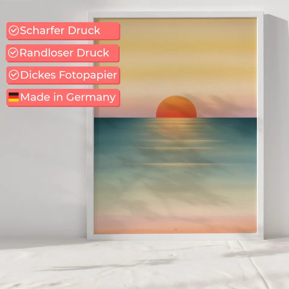 Meereslandschaft Poster im sanften Pastellton 6