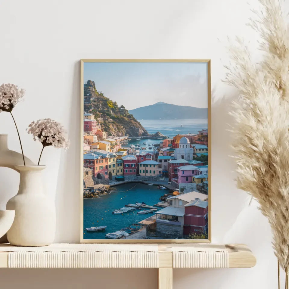 Farbenfrohe Küstenstadt Poster für Ihre Wanddekoration 4