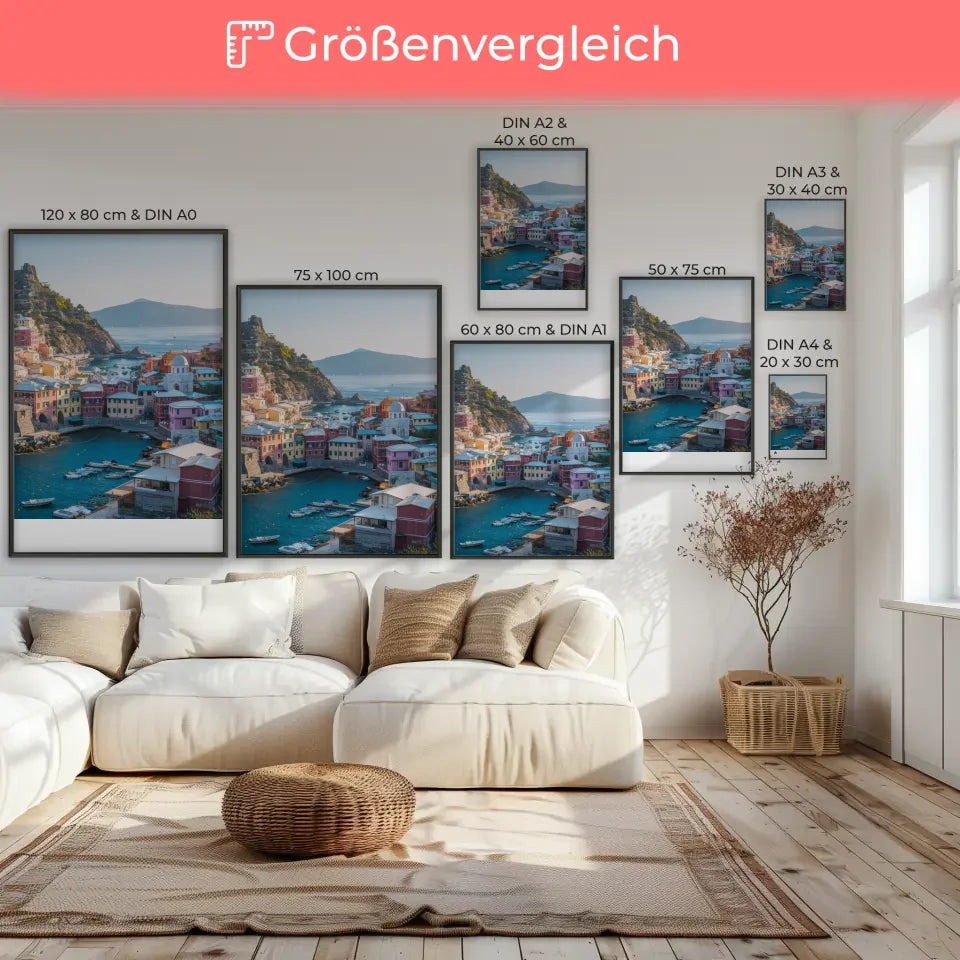 Farbenfrohe Küstenstadt Poster für Ihre Wanddekoration 7