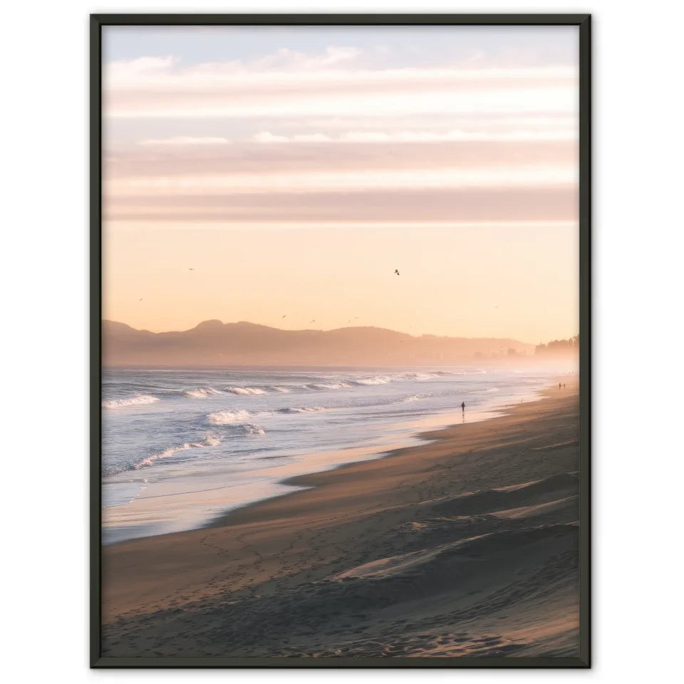 Strandszene Poster San Francisco bei Sonnenuntergang