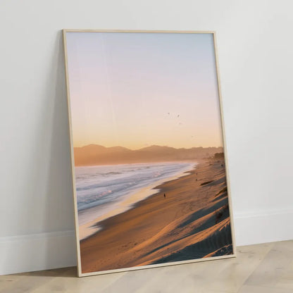 Poster von San Francisco am Ocean Beach Sonnenuntergang