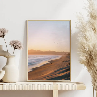 Poster von San Francisco am Ocean Beach Sonnenuntergang