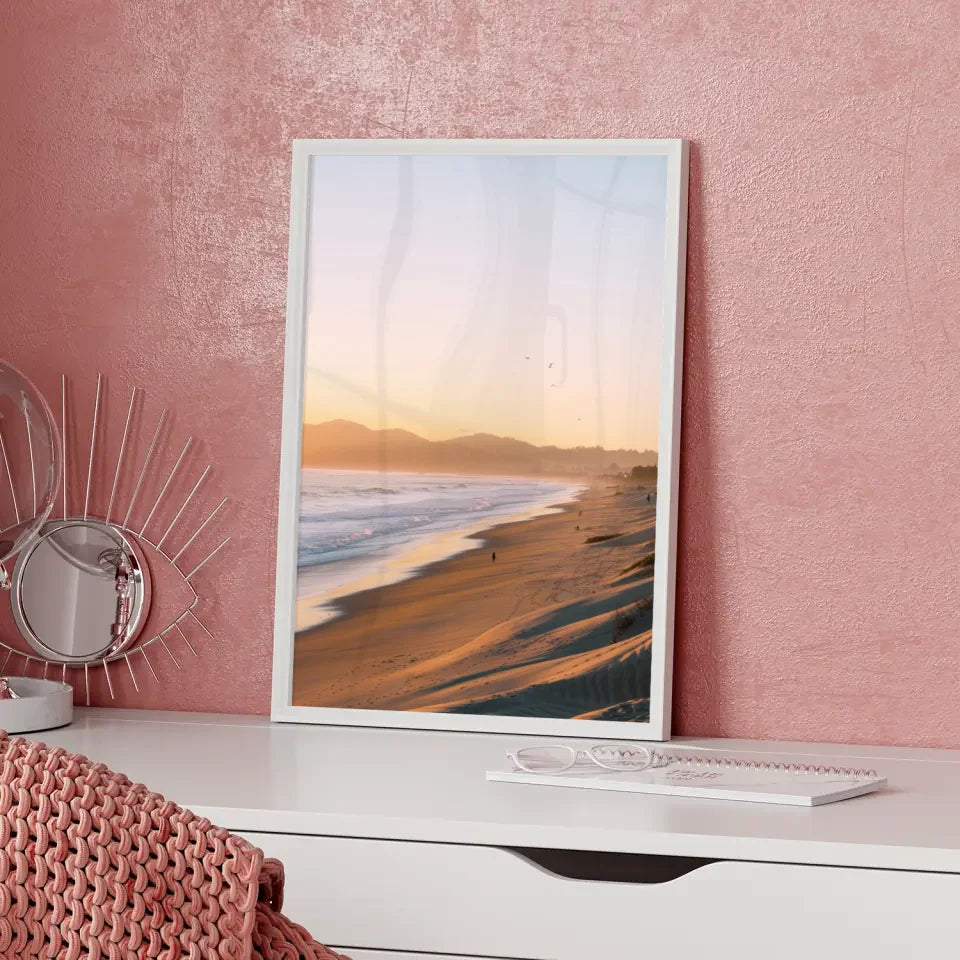 Poster von San Francisco am Ocean Beach Sonnenuntergang