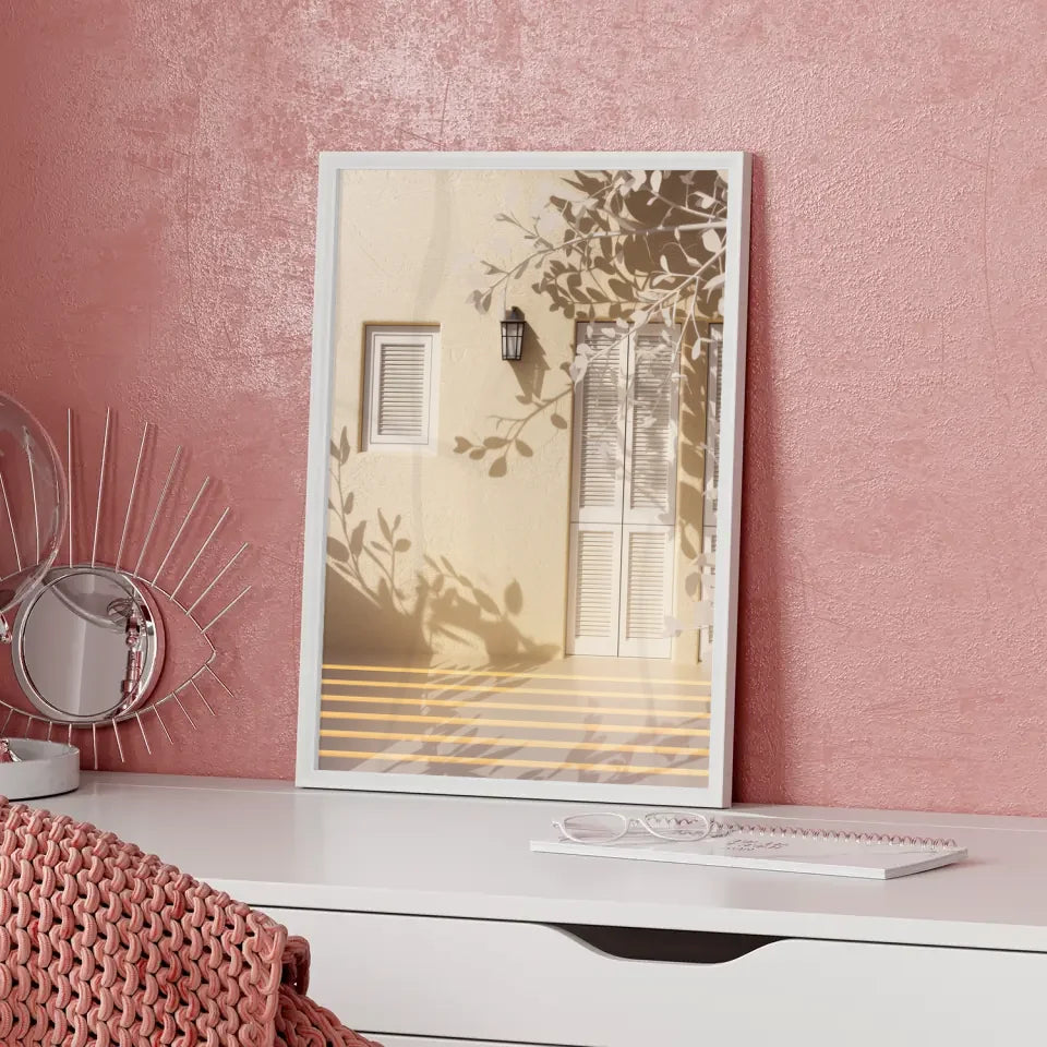 Ruhevolle Hauswand Poster mit natürlichen Details 5