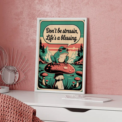 Poster mit positiver Energie und Vintage Stil dekorativ