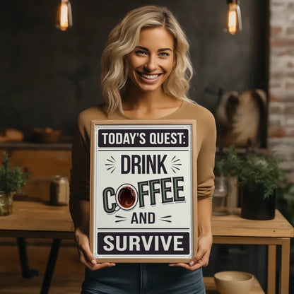 Kaffee Poster mit humorvollem Design für Begeisterte 2