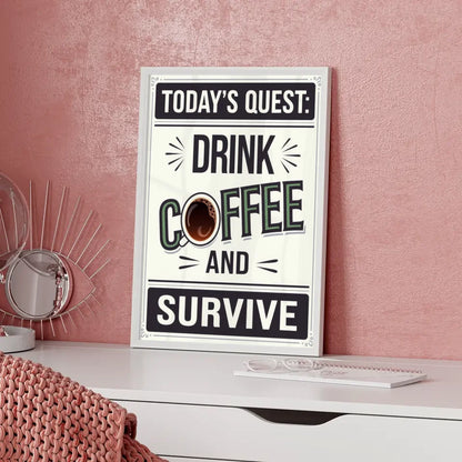 Kaffee Poster mit humorvollem Design für Begeisterte 5